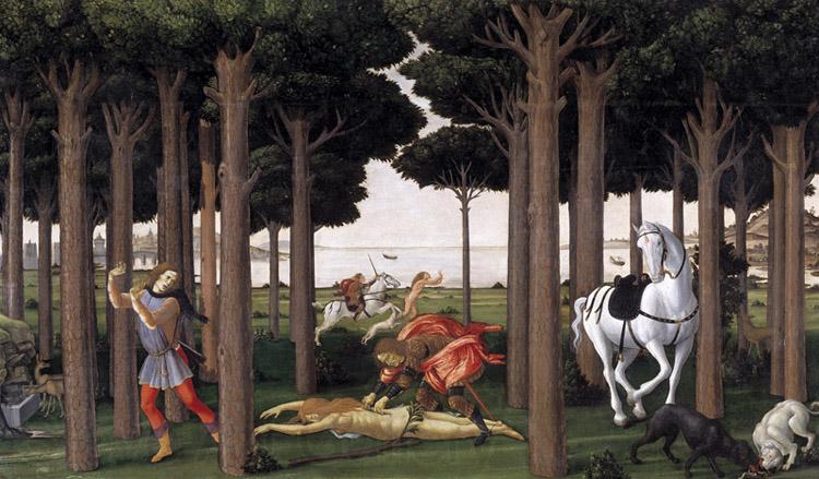 Sandro Botticelli Novella di Nastagio degli onesti (mk36) Norge oil painting art